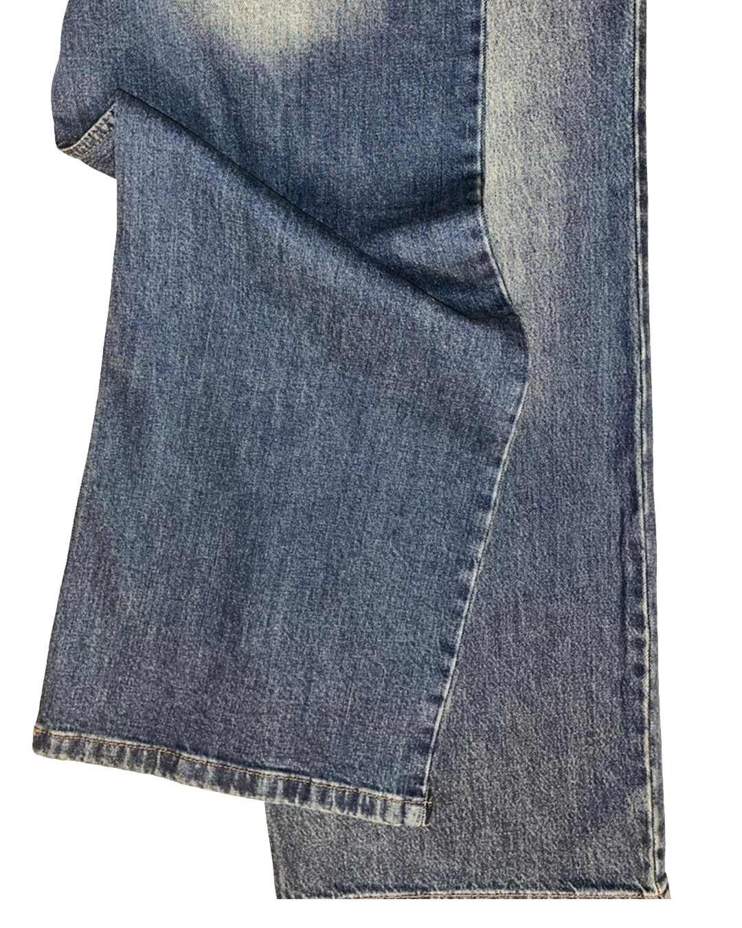 Green Tinted Wide Leg Jeans