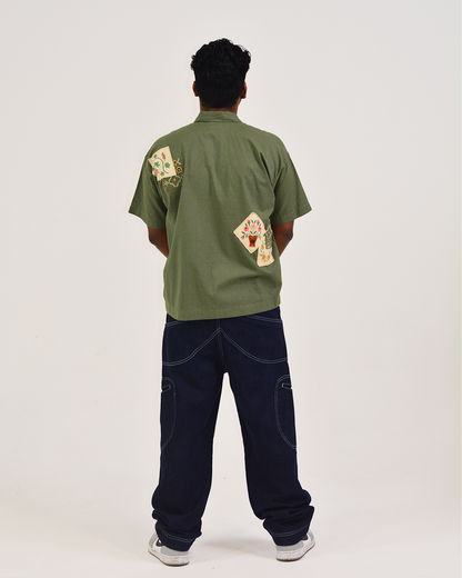 Patch Down Memory Lane – Olive Green