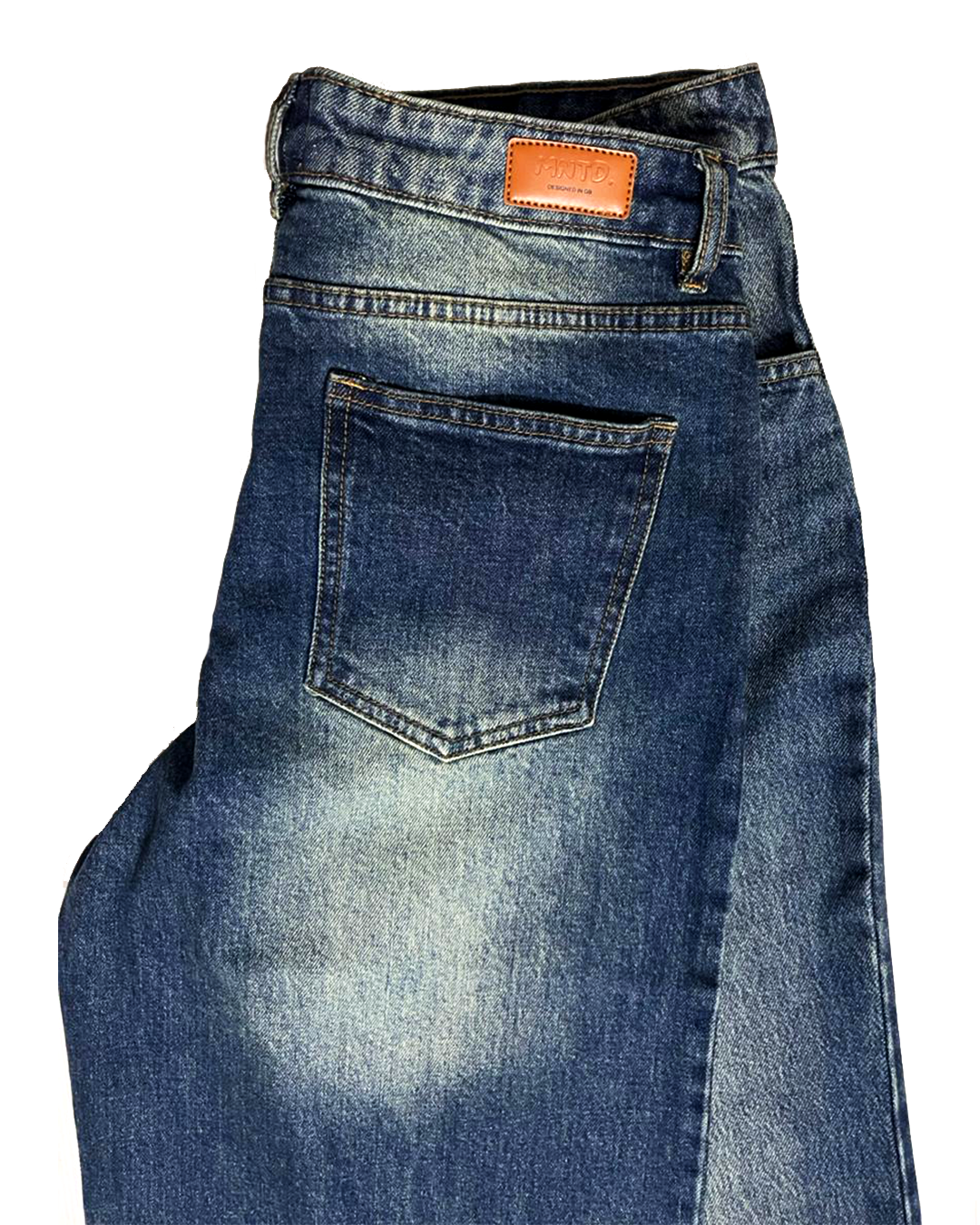 Green Tinted Wide Leg Jeans