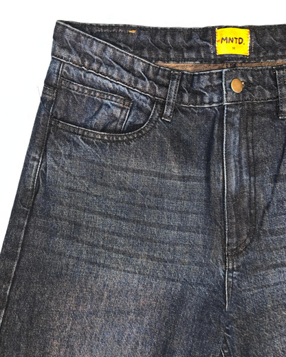 Charcoal Grey Denim Wide Leg Jeans