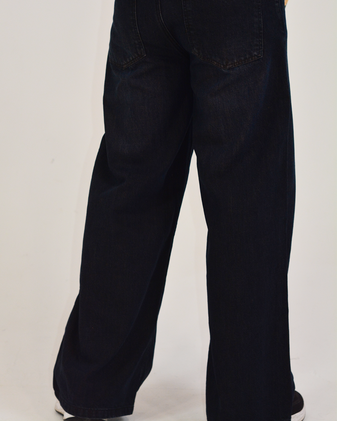 Charcoal Grey Denim Wide Leg Jeans