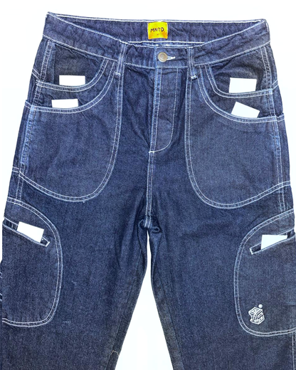 Indigo Denim Loose Straight Fit Jeans
