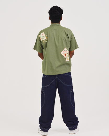 Indigo Denim Loose Straight Fit Jeans